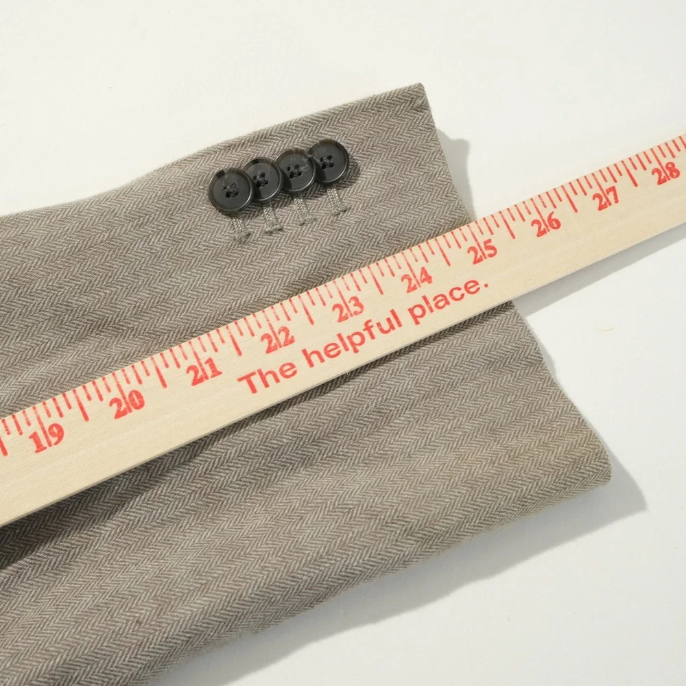 Banana Republic 44R Sport Coat Linen Blend Beige Herringbone Two Button Vented